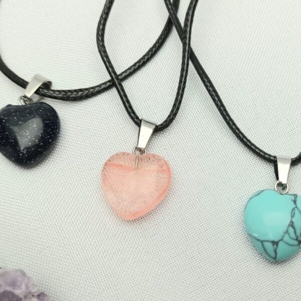 Colgantes Corazón de Piedra Natural